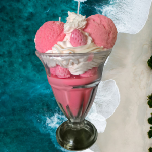 coupe de glace parfumée fraise